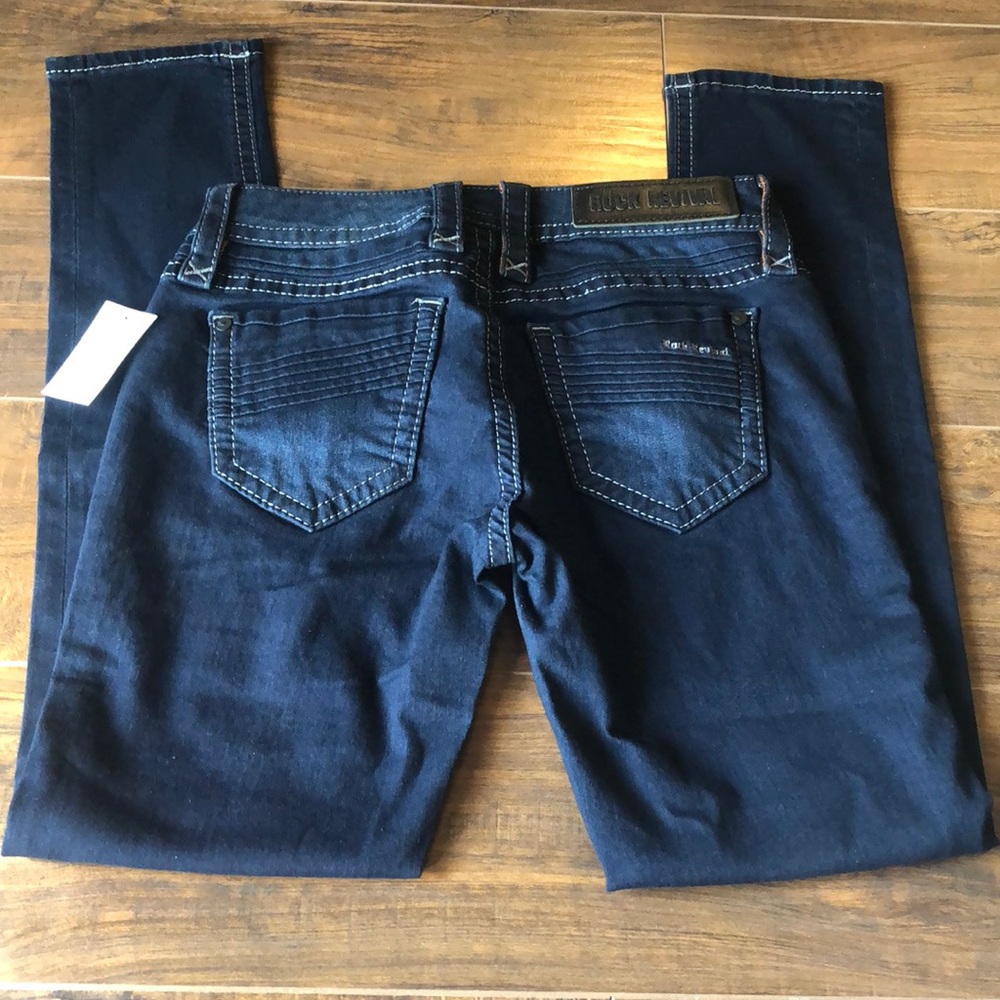 Rock Revival : Topstitch Skinny Jeans - Picture 2 of 4